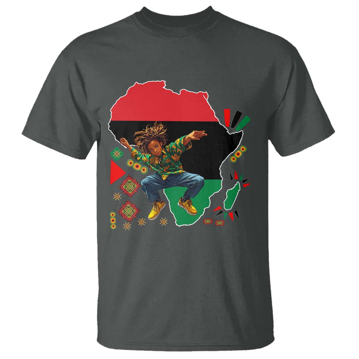 Black Son Future Leader T Shirt African American Pride Black History Month TS02 Dark Heather Print Your Wear
