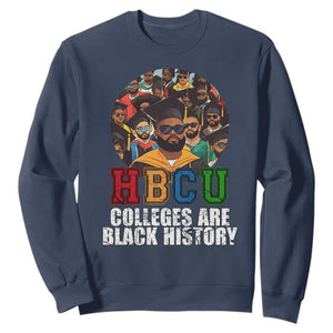 HBCU Colleges Are Black History Sweatshirt African Education TS02 Navy Print Your Wear