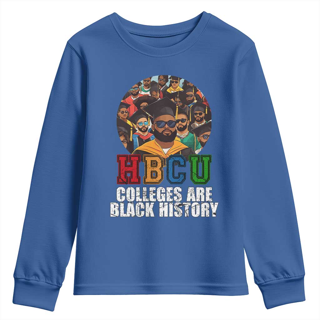 HBCU Colleges Are Black History Youth Sweatshirt African Education TS02 Royal Blue Print Your Wear