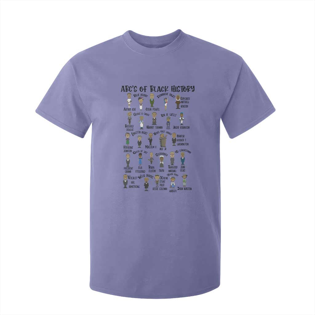ABCs of Black History Month T Shirt For Kid Black Excellence Pride TS02 Violet Print Your Wear