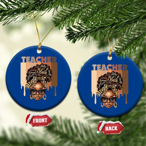 Black Teacher Magic Ceramic Ornament Black History Month Afro Hair Melanin TS02 1pc Blue Print Your Wear
