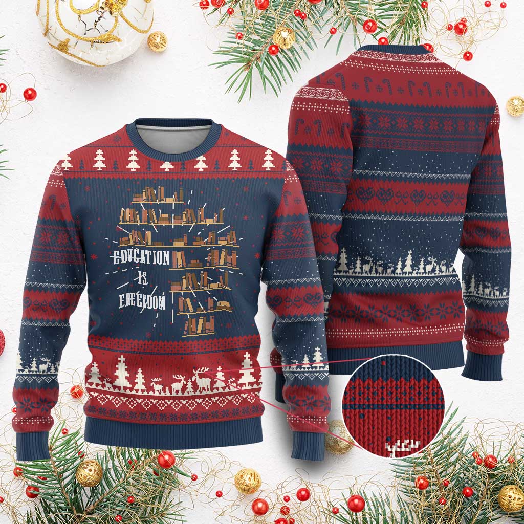 Black History Education Is Freedom Knit Sweatshirt African Roots Africa Map TS02 Burgundy Print Your Wear