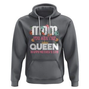 Happy Mother's Day Hoodie Mom You Are The Queen Floral Crown TS02 Charcoal Printyourwear