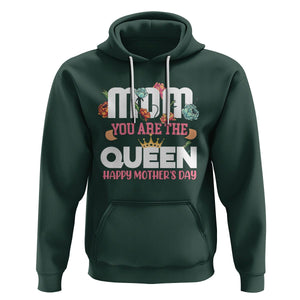 Happy Mother's Day Hoodie Mom You Are The Queen Floral Crown TS02 Dark Forest Green Printyourwear