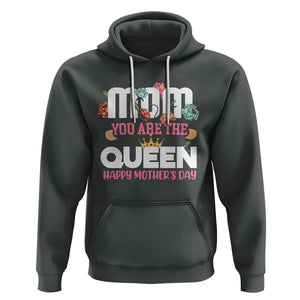 Happy Mother's Day Hoodie Mom You Are The Queen Floral Crown TS02 Dark Heather Printyourwear