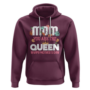 Happy Mother's Day Hoodie Mom You Are The Queen Floral Crown TS02 Maroon Printyourwear