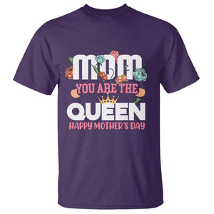 Happy Mother's Day T Shirt Mom You Are The Queen Floral Crown TS02 Purple Printyourwear