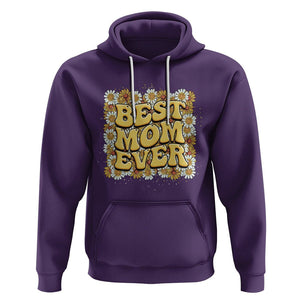 Floral Mother's Day Hoodie Best Mom Ever Flowers Retro Hippie TS02 Purple Printyourwear