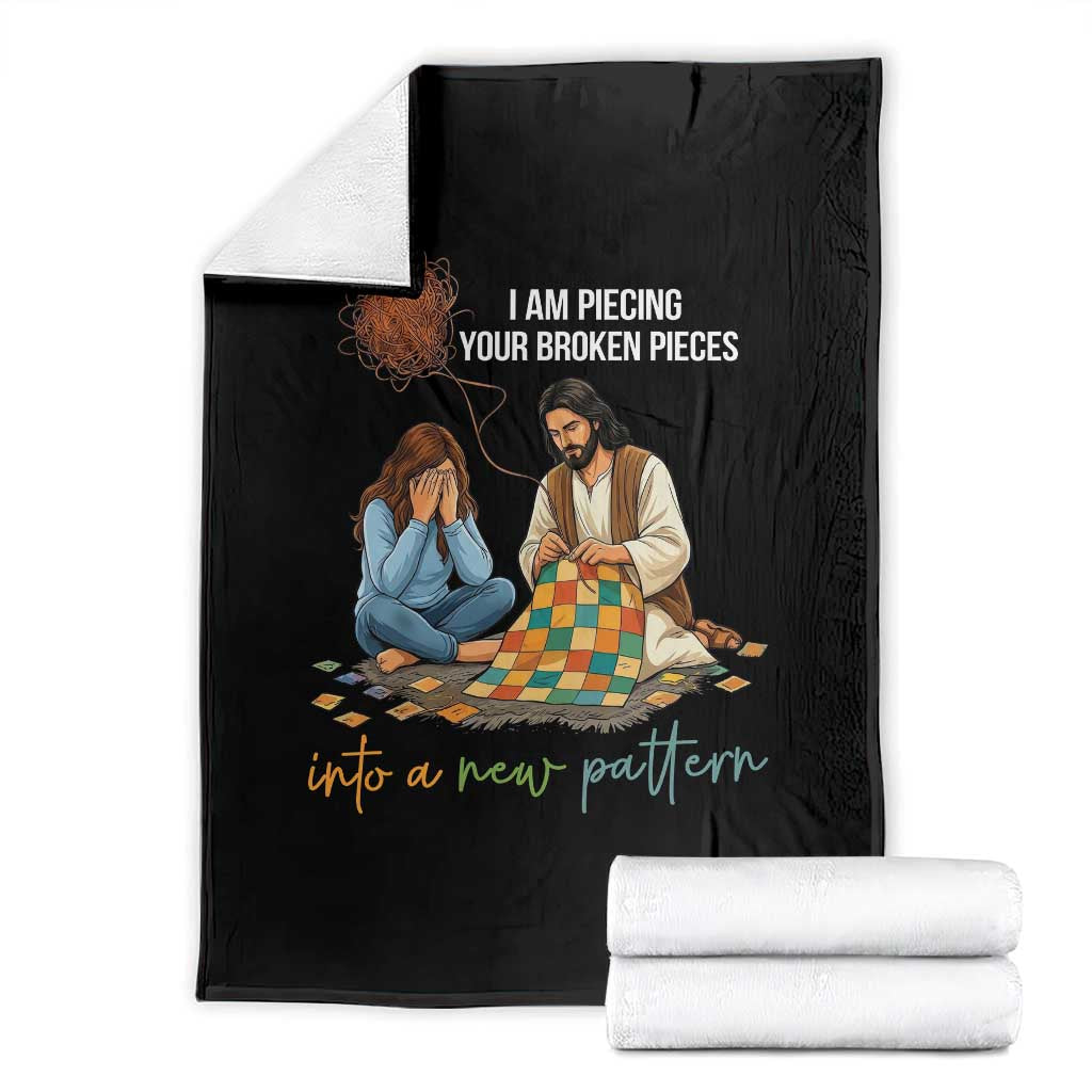 I Am Piecing Your Broken Pieces Christian Healing Throw Blanket Jesus Comfort Faith Restoration Inspirational Gift TS02 Black Print Your Wear