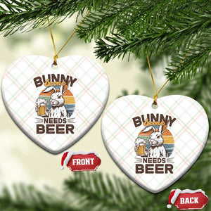 Some Bunny Needs Beer Funny Easter Drinking Humor Ceramic Ornament Retro Rabbit Beer Lover Gift TS02 Print Your Wear