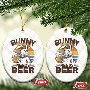 Some Bunny Needs Beer Funny Easter Drinking Humor Ceramic Ornament Retro Rabbit Beer Lover Gift TS02 Print Your Wear