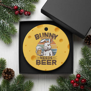 Some Bunny Needs Beer Funny Easter Drinking Humor Ceramic Ornament Retro Rabbit Beer Lover Gift TS02 1pc Yellow Cheese Print Your Wear