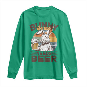 Some Bunny Needs Beer Funny Easter Drinking Humor Long Sleeve Shirt Retro Rabbit Beer Lover Gift TS02 Irish Green Print Your Wear