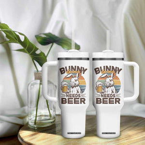 Some Bunny Needs Beer Funny Easter Drinking Humor Tumbler With Handle Retro Rabbit Beer Lover Gift TS02 Print Your Wear