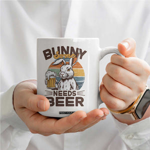 Some Bunny Needs Beer Funny Easter Drinking Humor Coffee Mug Retro Rabbit Beer Lover Gift TS02 Print Your Wear