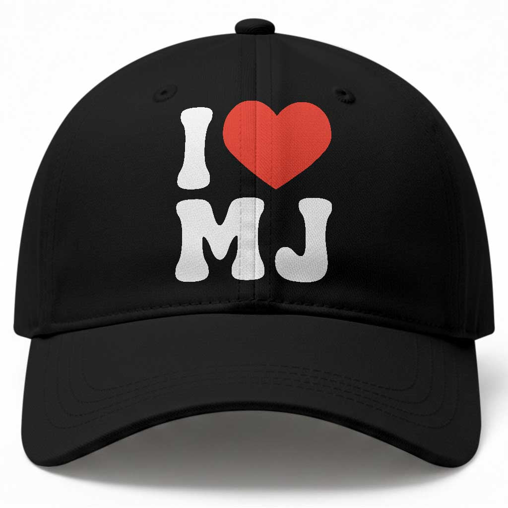 I Heart MJ Classic Graphic Tribute Baseball Cap Love Pop Legend Iconic Culture Music Fan Favor TS02 Print Your Wear
