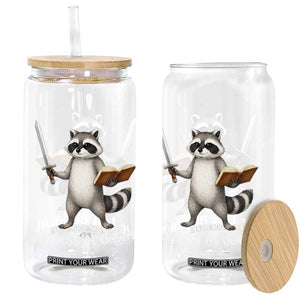 We Test At Dawn Raccoon Warrior Glass Can Funny Student Teacher Exam Motivation TS02 Print Your Wear