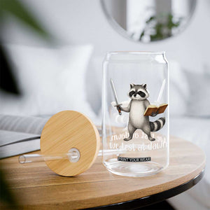 We Test At Dawn Raccoon Warrior Glass Can Funny Student Teacher Exam Motivation TS02 Print Your Wear