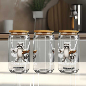 We Test At Dawn Raccoon Warrior Glass Can Funny Student Teacher Exam Motivation TS02 Print Your Wear