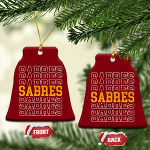 Retro Sabres Name Script Style Ceramic Ornament Vintage Distressed Sports Spirit Fan Pride TS02 Print Your Wear