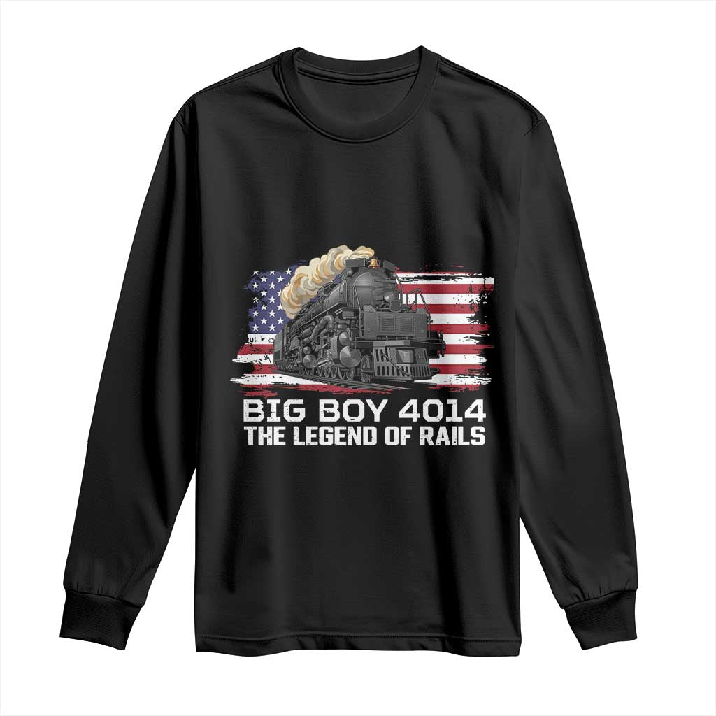 Vintage American Steam Train Long Sleeve Shirt Legend of the Rails Heritage Pride TS02 Black Print Your Wear