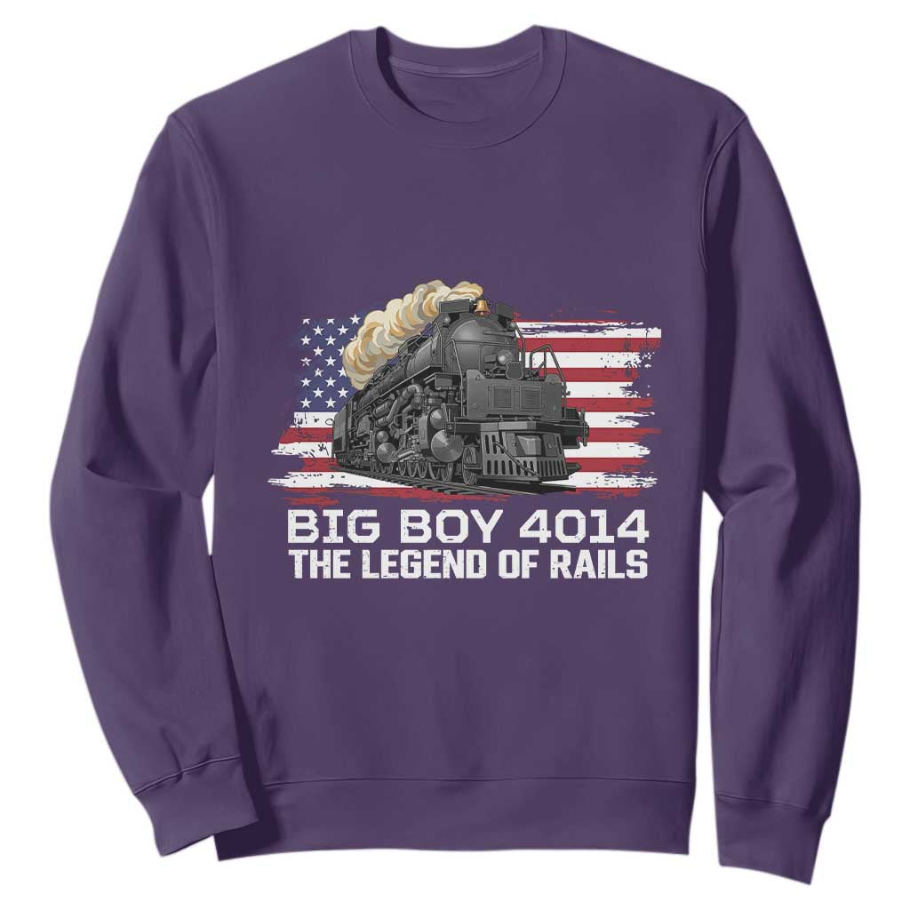 Vintage American Steam Train Sweatshirt Legend of the Rails Heritage Pride TS02 Purple Print Your Wear