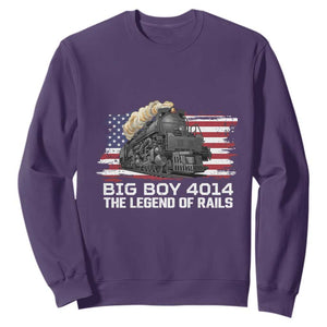 Vintage American Steam Train Sweatshirt Legend of the Rails Heritage Pride TS02 Purple Print Your Wear