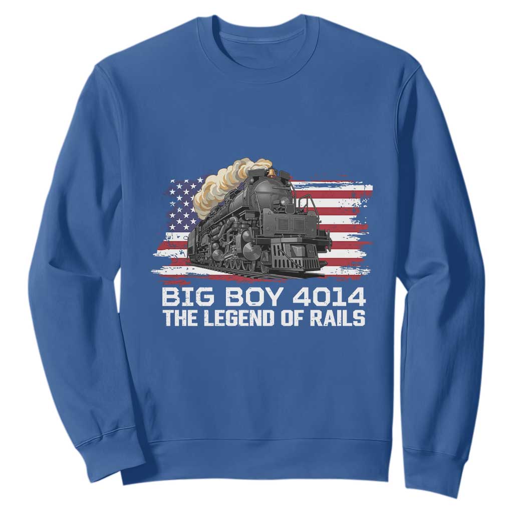 Vintage American Steam Train Sweatshirt Legend of the Rails Heritage Pride TS02 Royal Blue Print Your Wear