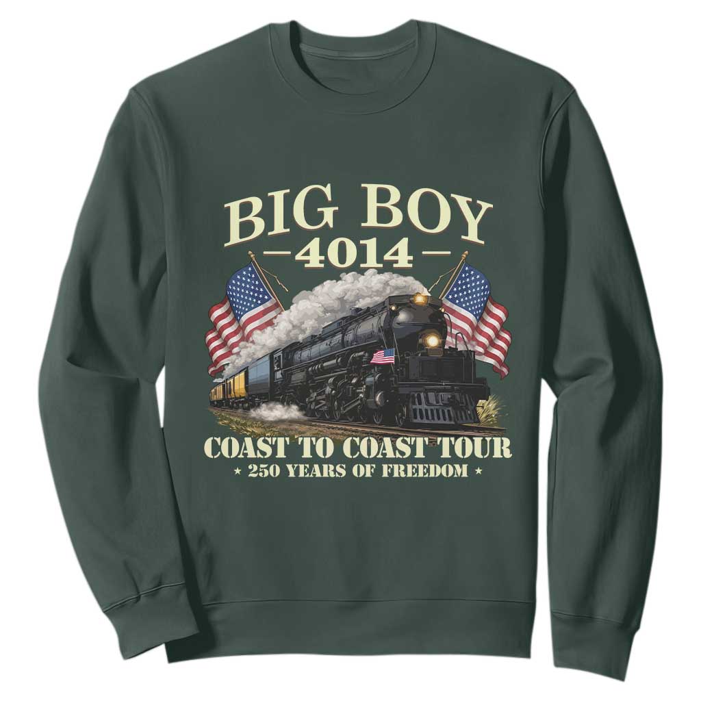Patriotic Freedom Express Coast to Coast Sweatshirt Steam Train Legend Heritage Pride TS02 Dark Forest Green Print Your Wear