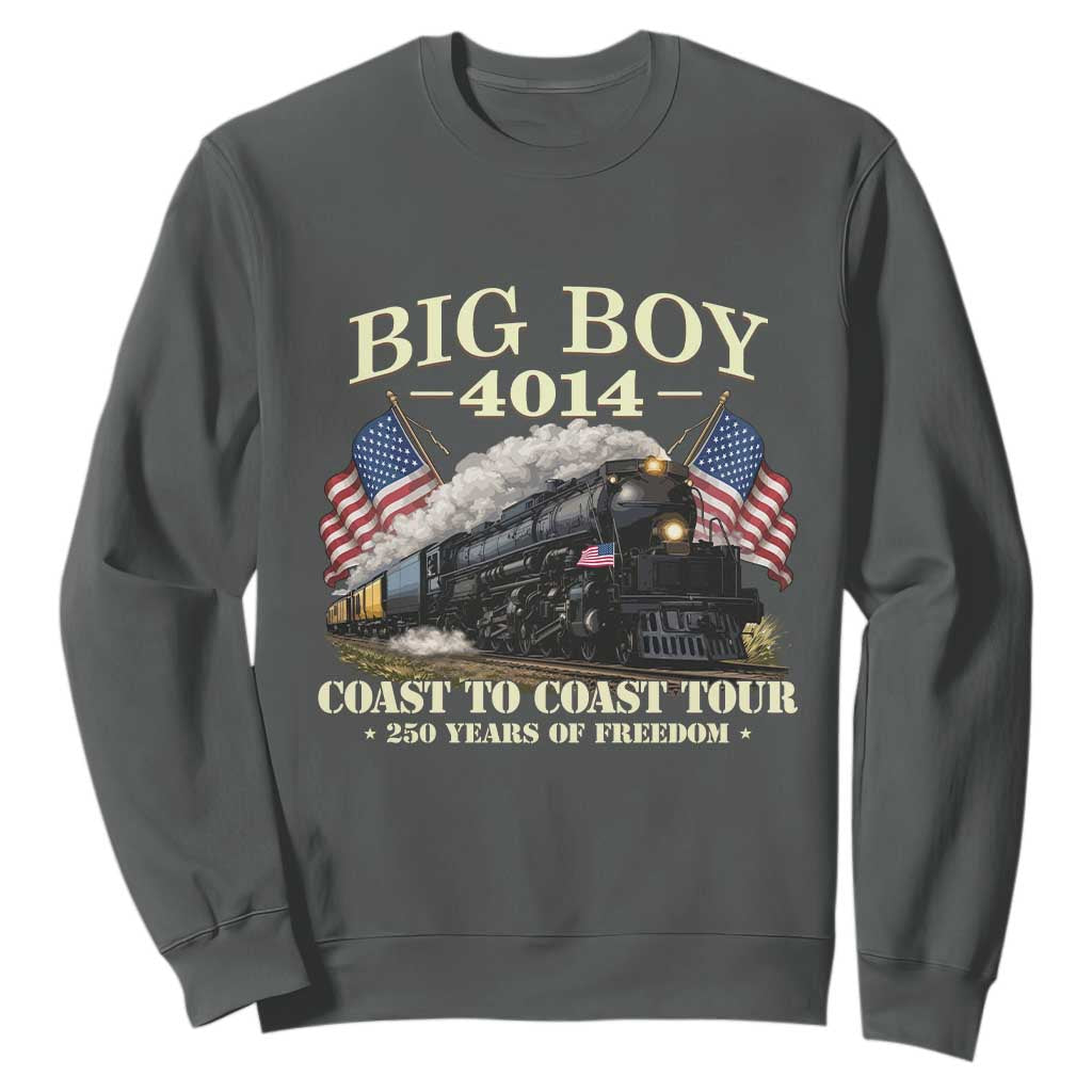 Patriotic Freedom Express Coast to Coast Sweatshirt Steam Train Legend Heritage Pride TS02 Dark Heather Print Your Wear