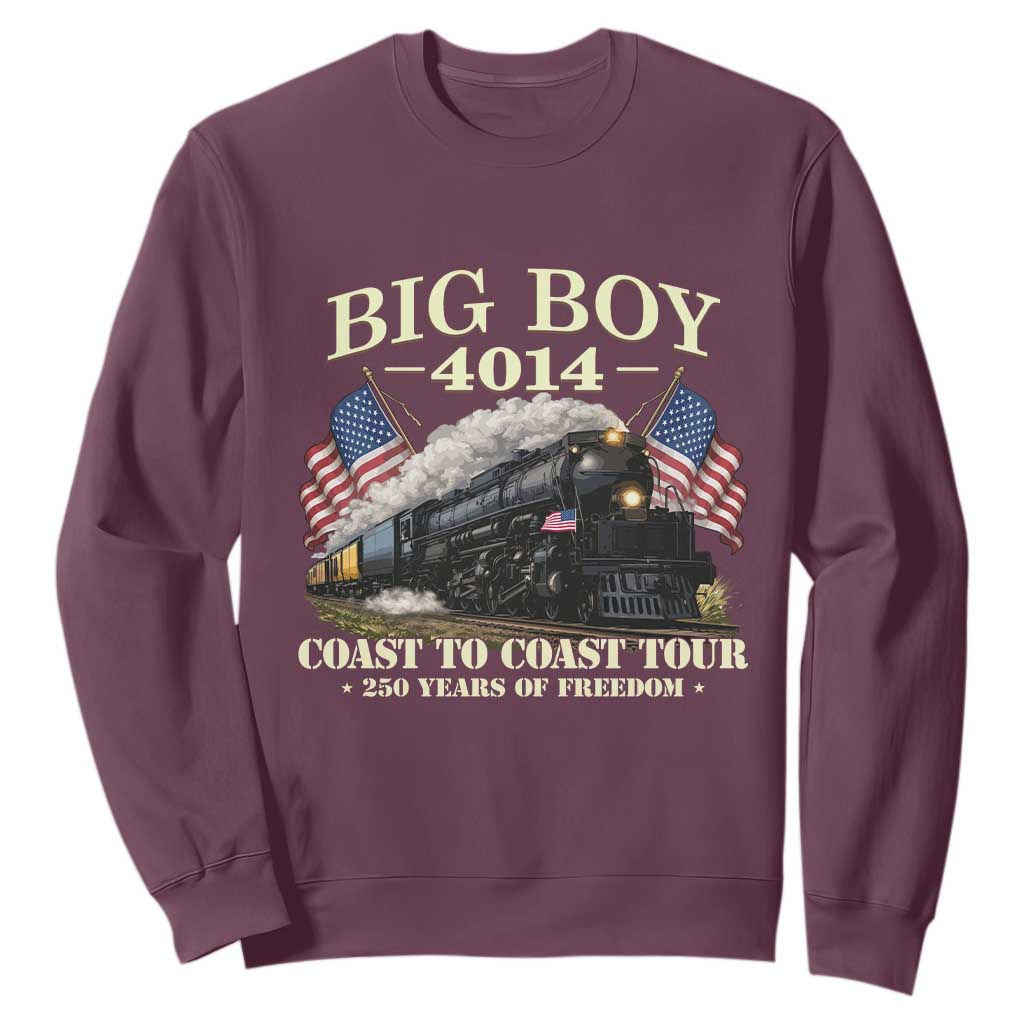Patriotic Freedom Express Coast to Coast Sweatshirt Steam Train Legend Heritage Pride TS02 Maroon Print Your Wear