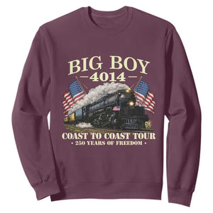 Patriotic Freedom Express Coast to Coast Sweatshirt Steam Train Legend Heritage Pride TS02 Maroon Print Your Wear