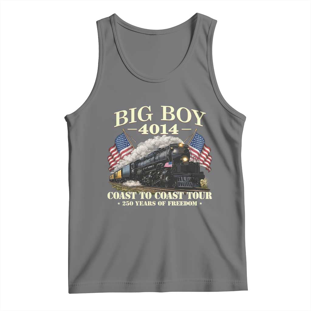 Patriotic Freedom Express Coast to Coast Tank Top Steam Train Legend Heritage Pride TS02 Black Heather Print Your Wear