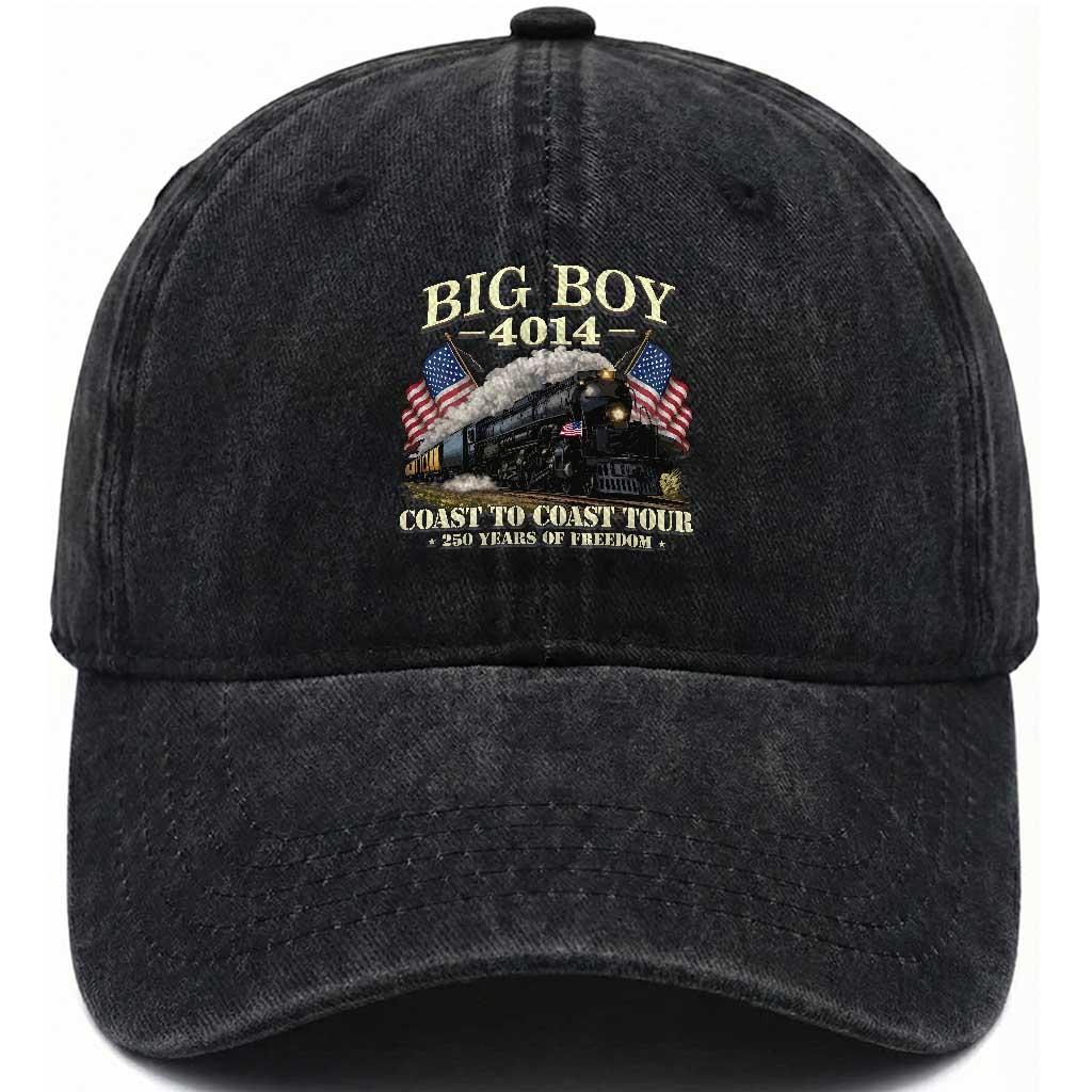 Patriotic Freedom Express Coast to Coast Washed Cotton Baseball Cap Steam Train Legend Heritage Pride TS02 Print Your Wear