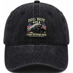 Patriotic Freedom Express Coast to Coast Washed Cotton Baseball Cap Steam Train Legend Heritage Pride TS02 Print Your Wear