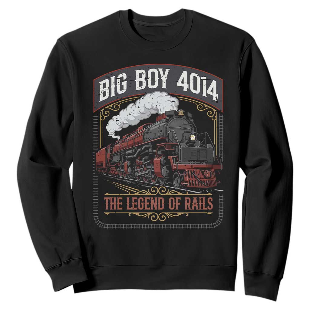 Retro Emblem Classic Steam Train Sweatshirt Locomotive Heritage Pride Legend of the Rails TS02 Black Print Your Wear