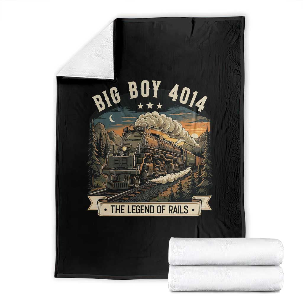 Scenic Mountain Steam Train Graphic Throw Blanket Legend of the Rails Heritage Pride TS02 Black Print Your Wear