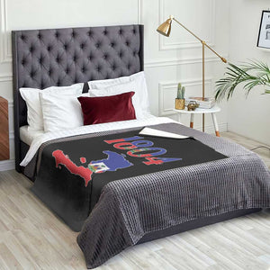 1804 Haiti Map and Flag Throw Blanket Haitian Heritage Pride Graphic TS02 Print Your Wear