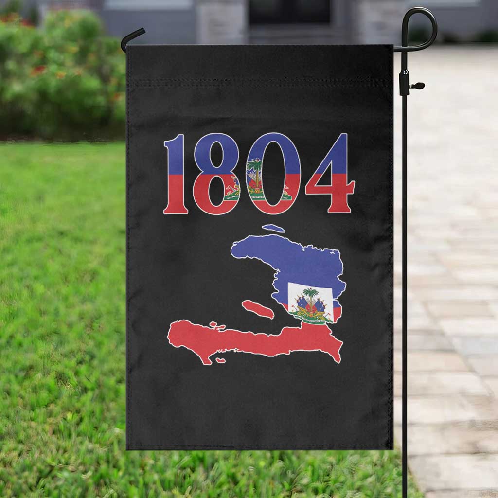 1804 Haiti Map and Flag Garden Flag Haitian Heritage Pride Graphic TS02 Print Your Wear