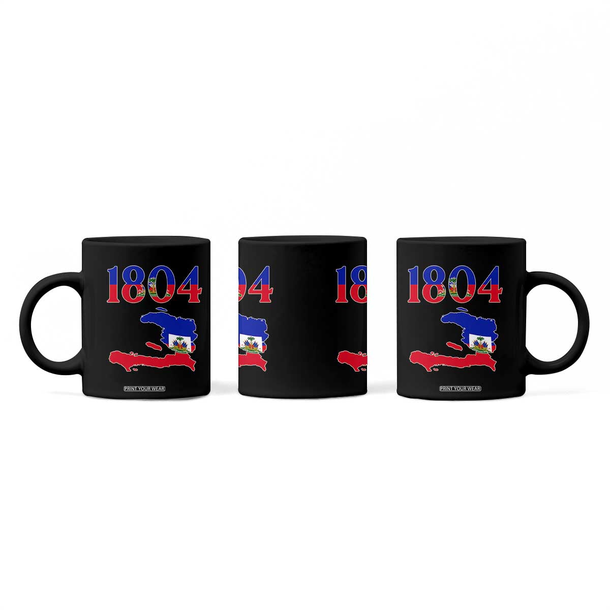 1804 Haiti Map and Flag Coffee Mug Haitian Heritage Pride Graphic TS02 Print Your Wear