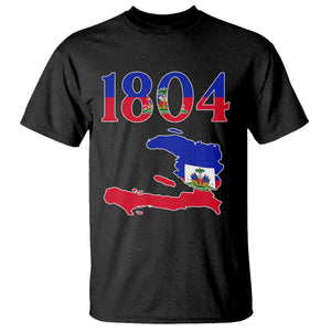 1804 Haiti Map and Flag T Shirt Haitian Heritage Pride Graphic TS02 Black Print Your Wear