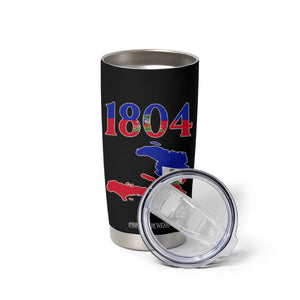 1804 Haiti Map and Flag Tumbler Cup Haitian Heritage Pride Graphic TS02 Print Your Wear