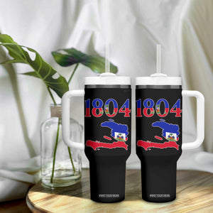 1804 Haiti Map and Flag Tumbler With Handle Haitian Heritage Pride Graphic TS02 Print Your Wear