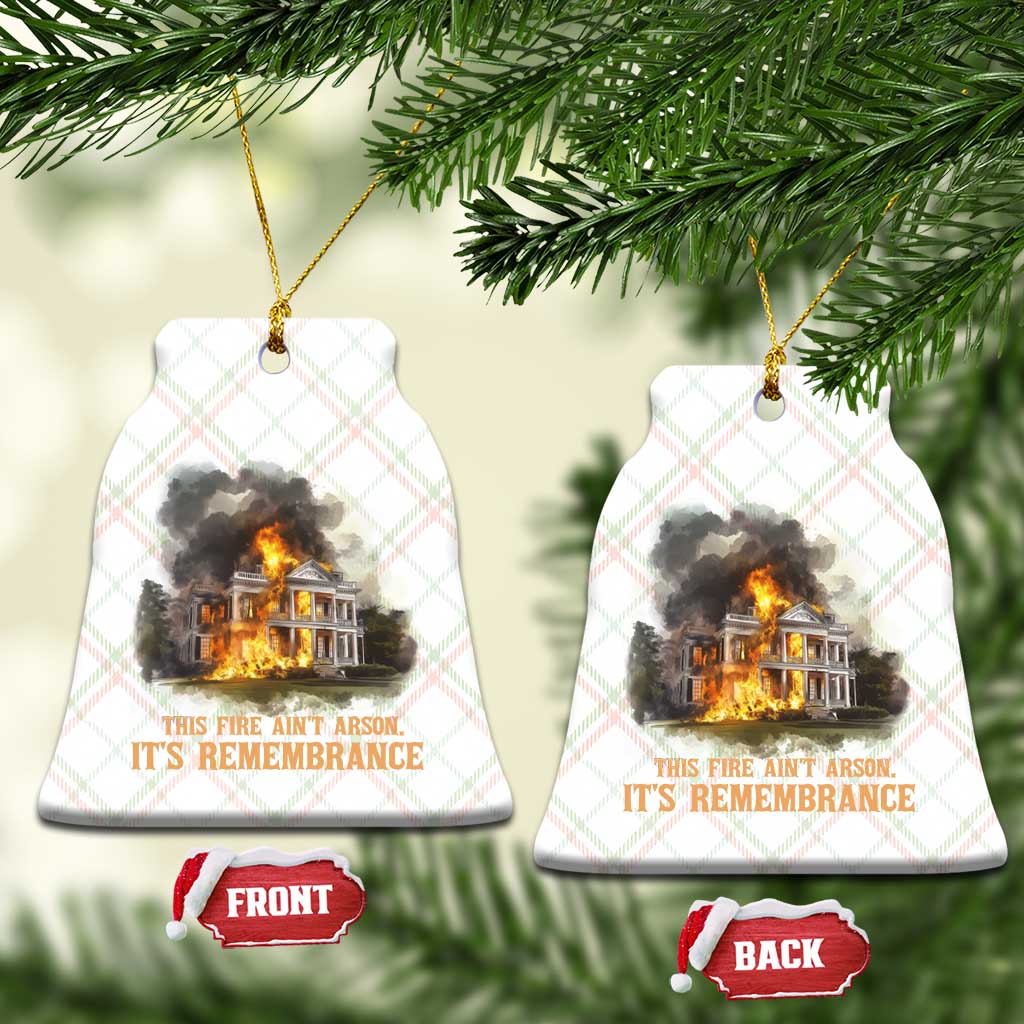 Juneteenth Ancestral Justice Ceramic Ornament This Fire Aint Arson It is Remembrance Black History TS02 Print Your Wear