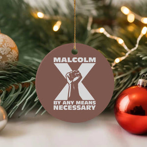 Malcolm X Power Fist Ceramic Ornament Civil Rights Leader Pride Bold Statement TS02 1pc Mocha Print Your Wear