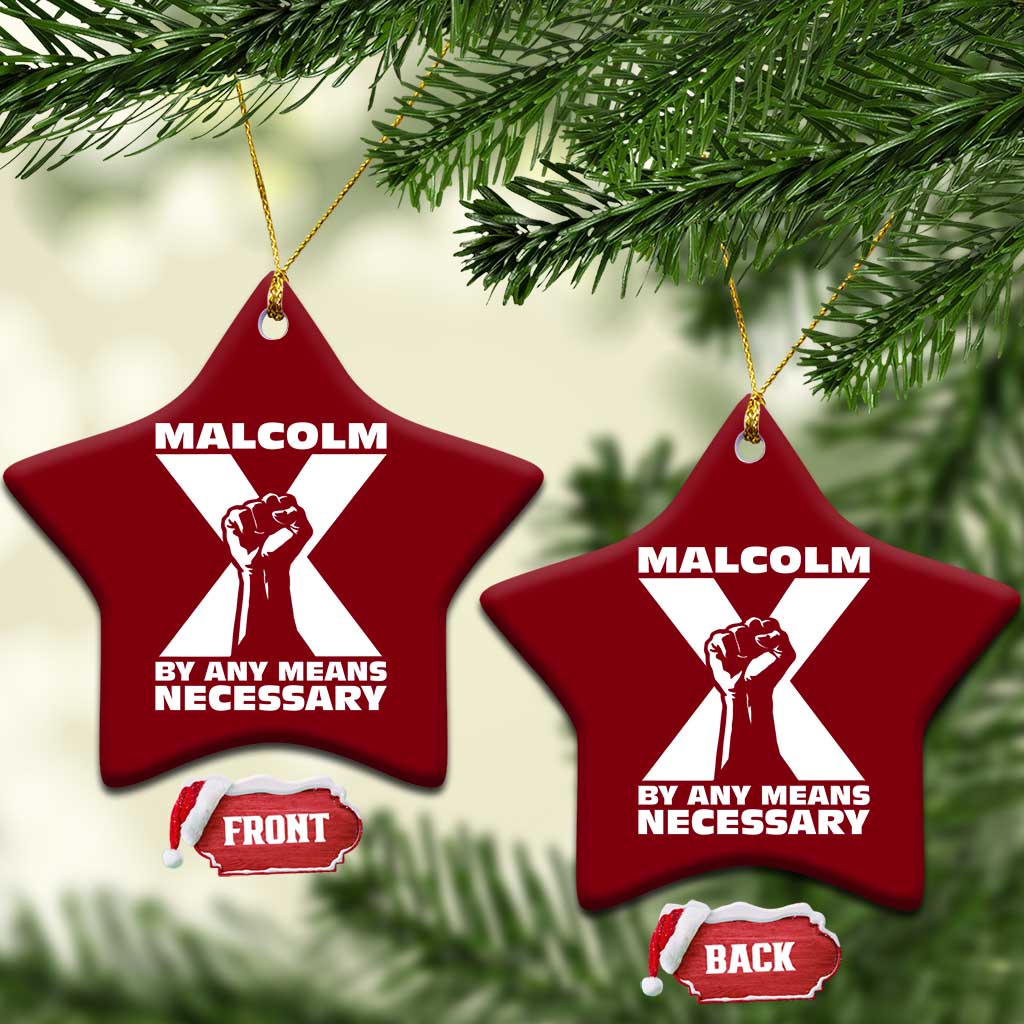 Malcolm X Power Fist Ceramic Ornament Civil Rights Leader Pride Bold Statement TS02 Print Your Wear