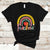 Teacher T Shirt Teacher Teach Love Inspire Rainbow Pencil Back To School TS02 Black Printyourwear