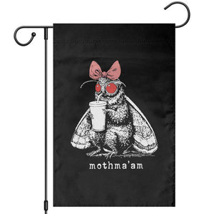 Mothma'am Pink Bow Cryptid Spooky Garden Flag Funny Cute Coquette Mothman Legend Graphic TS02 Black Print Your Wear