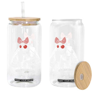 Mothma'am Pink Bow Cryptid Spooky Glass Can Funny Cute Coquette Mothman Legend Graphic TS02 Print Your Wear