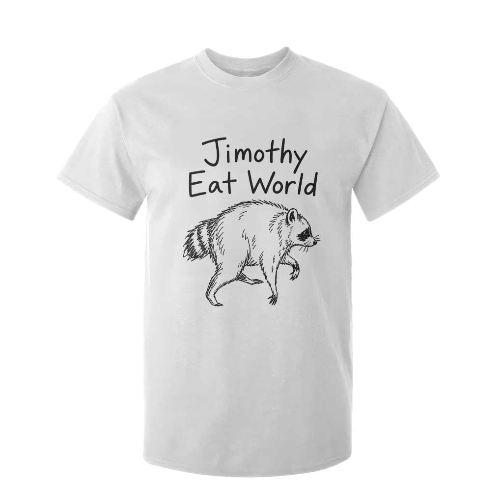 Jimothy Eat World Funny Music Parody T Shirt For Kid Viral Seattle Raccoon Trash Panda Meme TS02 White Print Your Wear